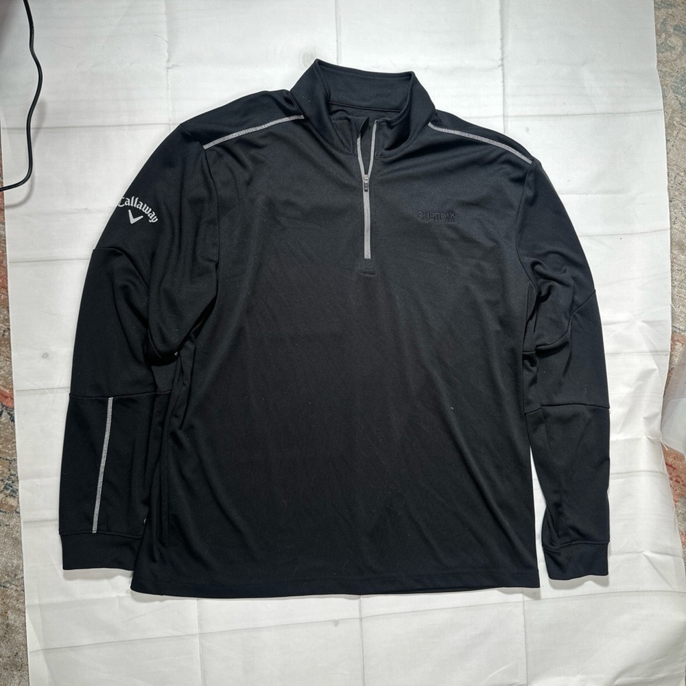 Callaway Golf Weather-Series Black 1/4 Zip Men’s Size XL “Custom” Embroidered